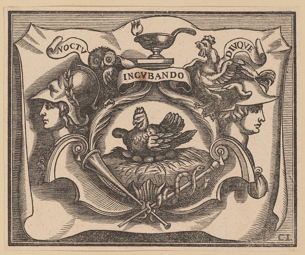 Vignet voor de Titelpagina van C. Peregrino, Principes Hollandiae et Zelandiae door Christoffel Jegher after Sir Peter Paul Rubens