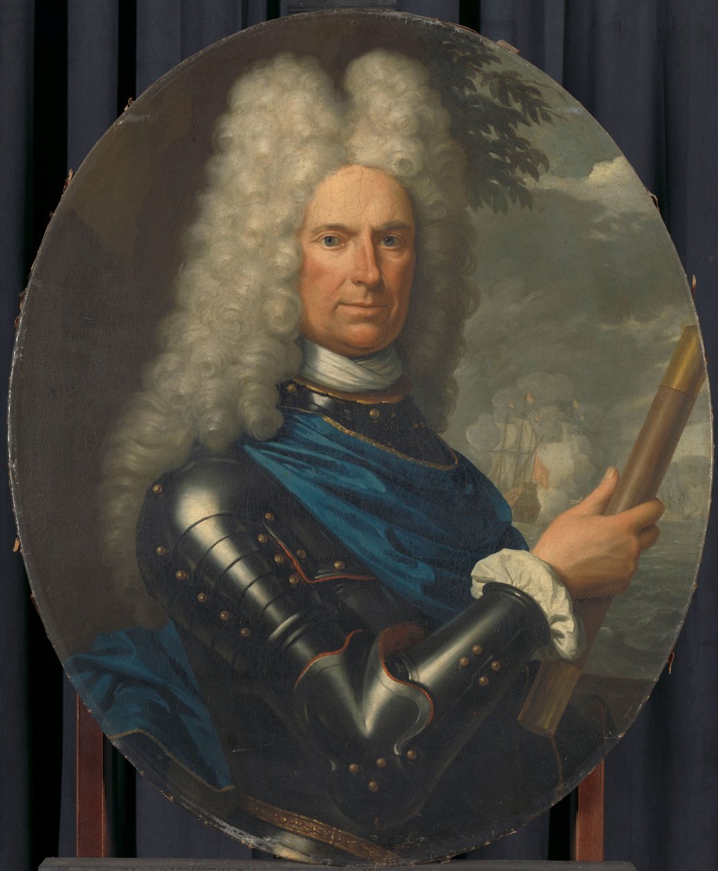 Portret van schout-bij-nacht Arent van Buren door Christoffel Lubienitzki