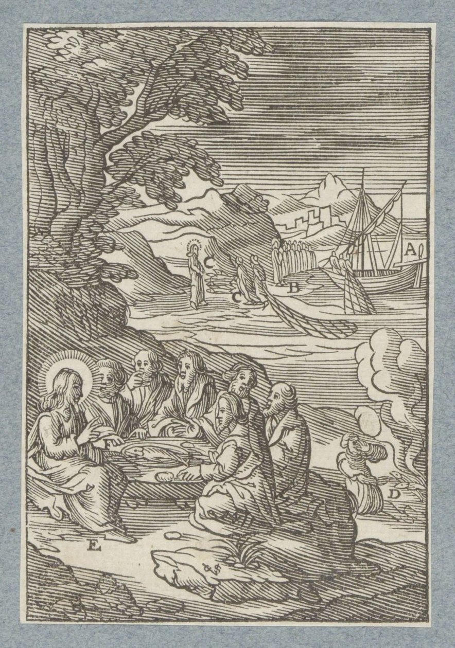 Christus geeft de sleutels van de hemel aan Petrus door Christoffel van Sichem (II)