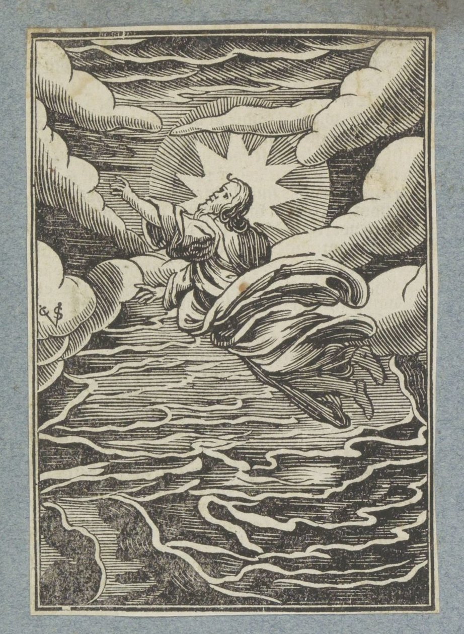 Eerste scheppingsdag: scheiding tussen licht en duisternis door Christoffel van Sichem (II)