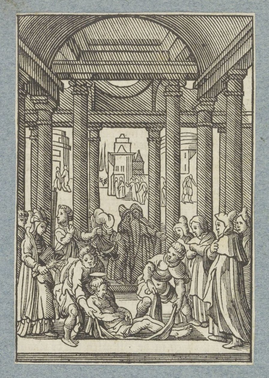 Graflegging van Stefanus door Christoffel van Sichem (II)