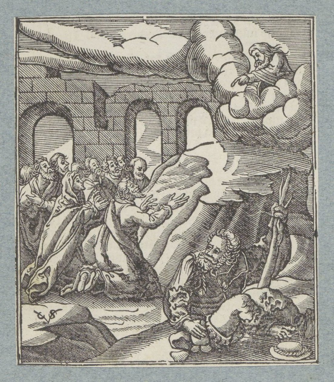 Hulpgeroep van Israëlieten gehoord door God de Vader door Christoffel van Sichem (II)