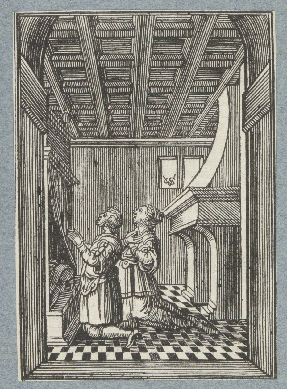 Huwelijksnacht van Tobias en Sara door Christoffel van Sichem (II)