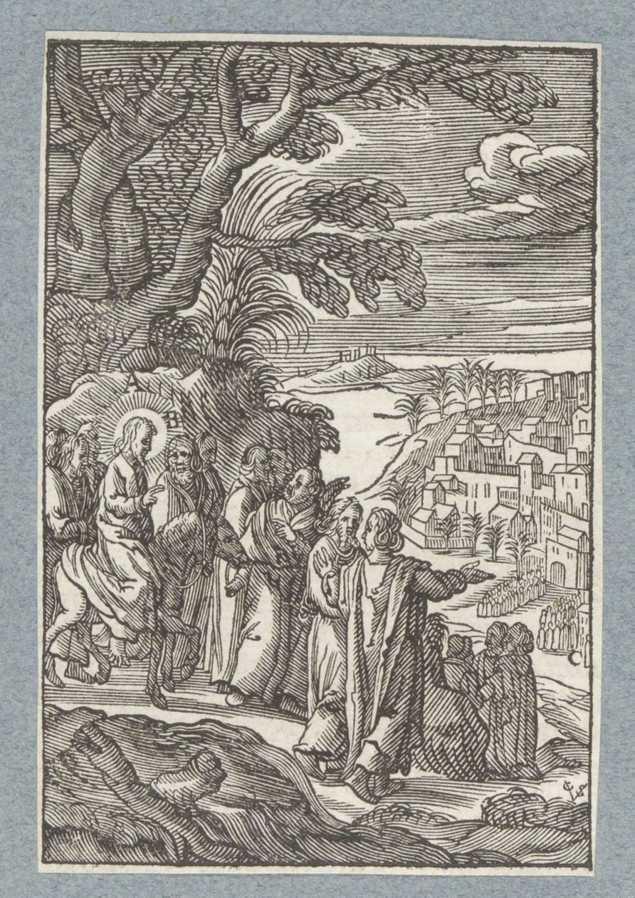 Intocht in Jeruzalem door Christoffel van Sichem (II)