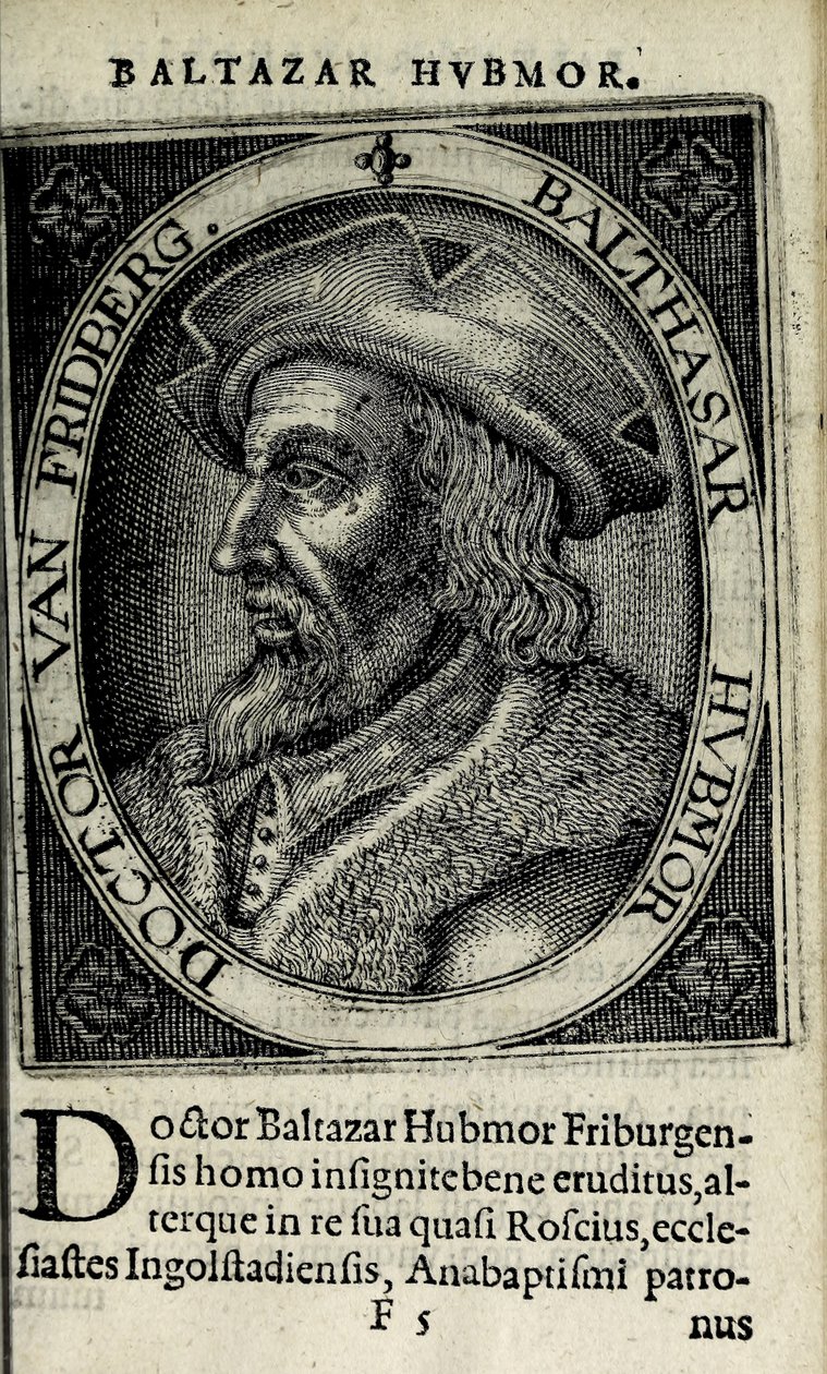 Balthasar Hubmaier, illustratie uit 