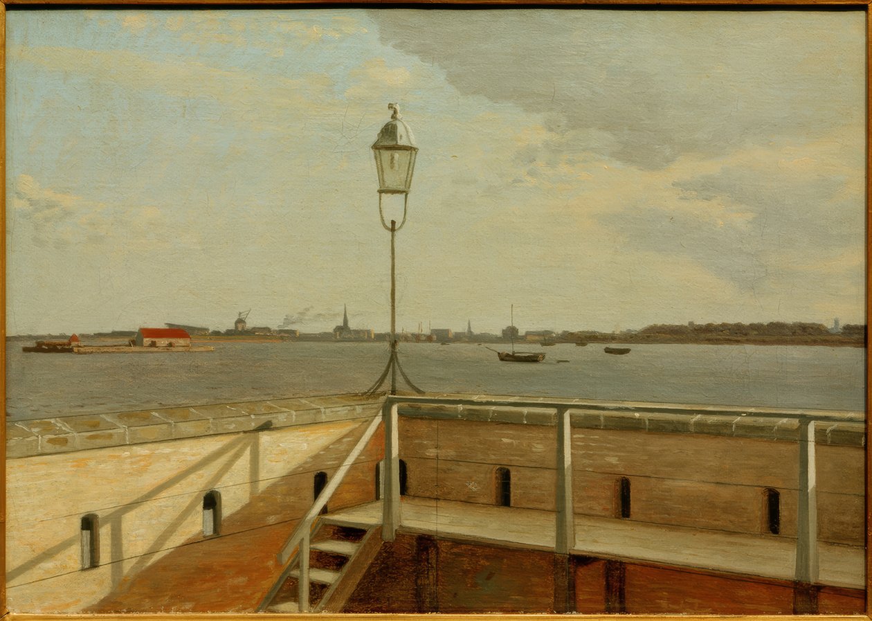 Uitzicht vanaf het Fort Trekroner op Kopenhagen in de Verte door Christoffer Wilhelm Eckersberg