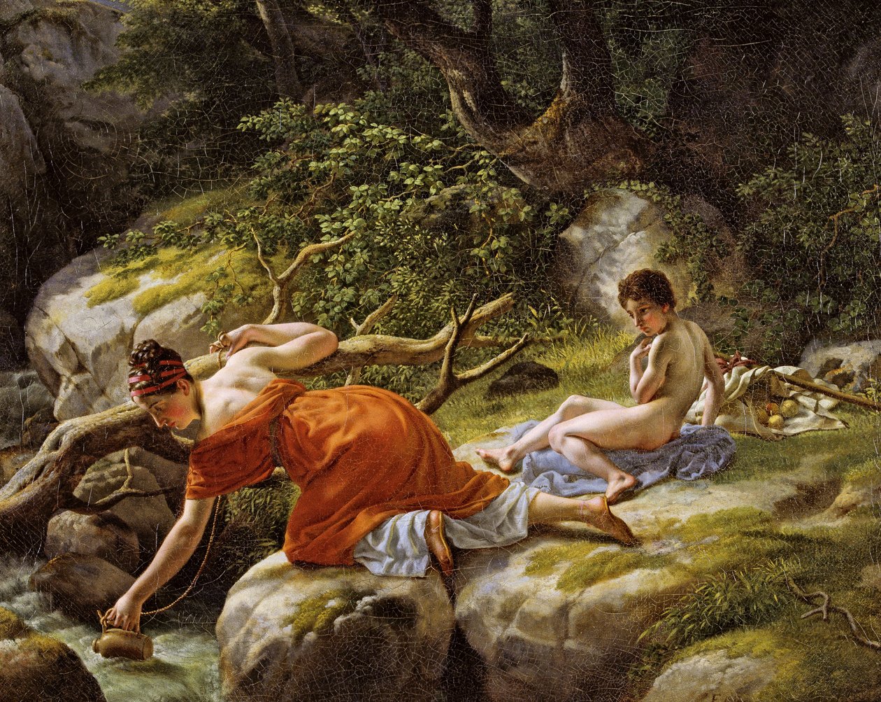 Hagar en Ismaël in de woestijn door Christoffer Wilhelm Eckersberg