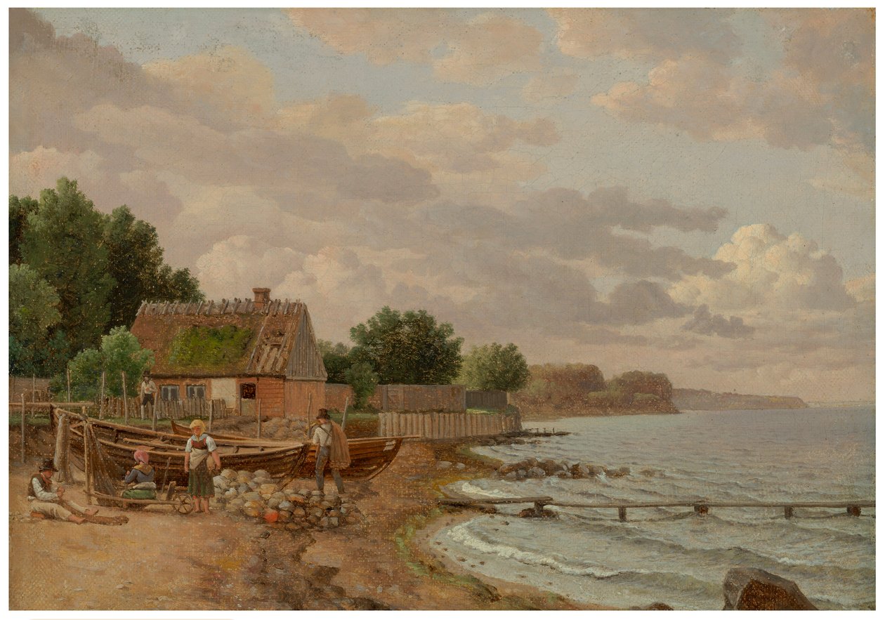 Uitzicht vanaf Taarbaeck (Feest vanaf Taarbaeck) door Christoffer Wilhelm Eckersberg