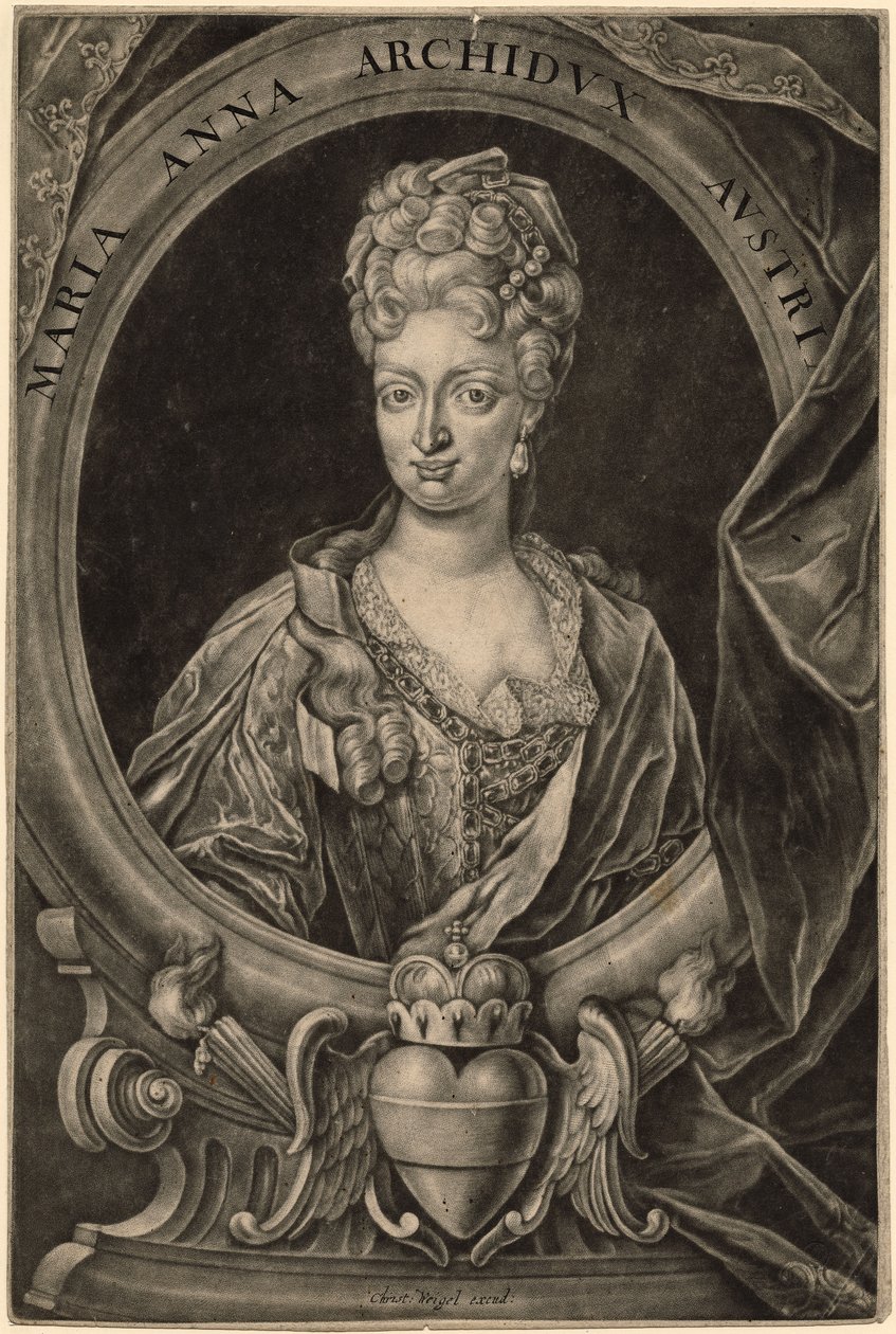 Maria Anna van Oostenrijk, Koningin van Portugal door Christoph Weigel