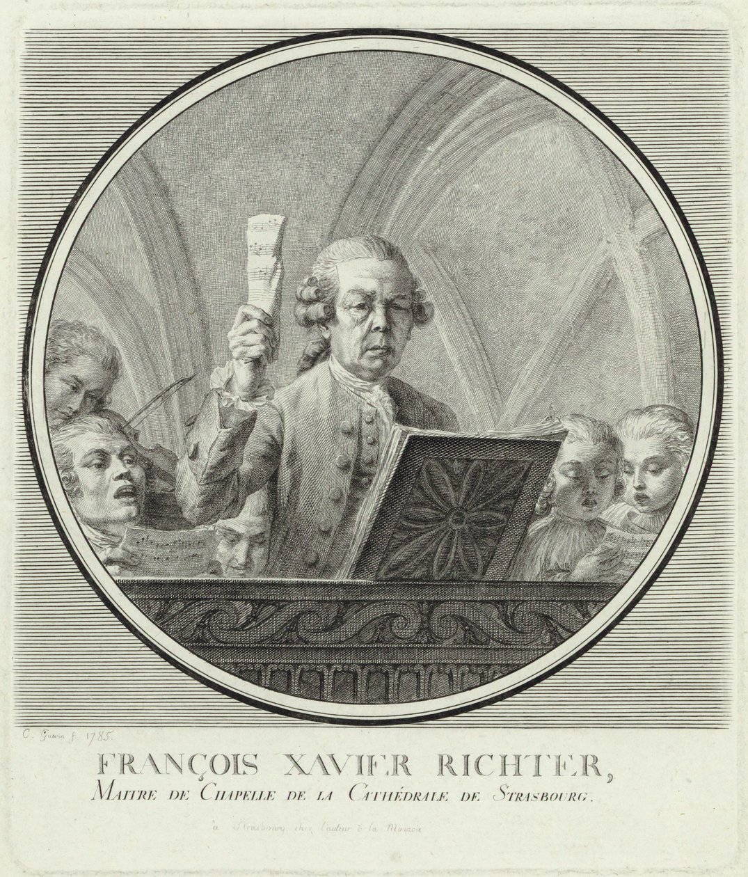 Portret van de componist Franz Xaver Richter 1709-1789, 1785 door Christophe Guerin