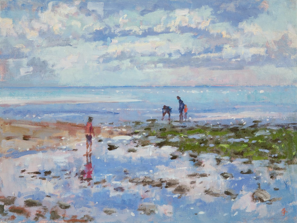 Laag tij Charmouth, 2012 door Christopher Glanville