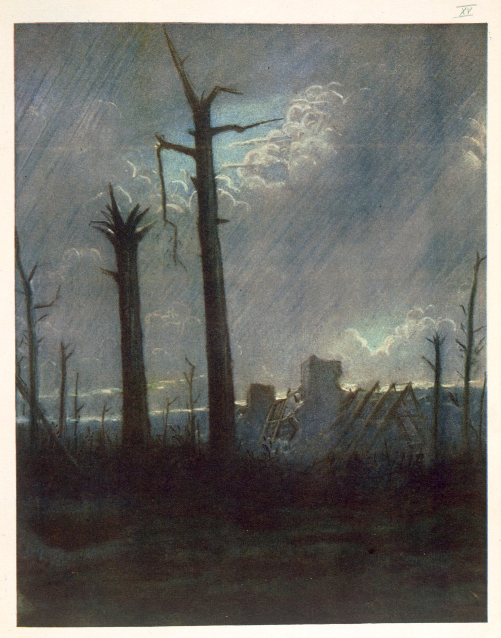Herwonnen Land, uit Britse Kunstenaars aan het Front, Vervolg van Het Westelijk Front, 1918 door Christopher Richard Wynne Nevinson