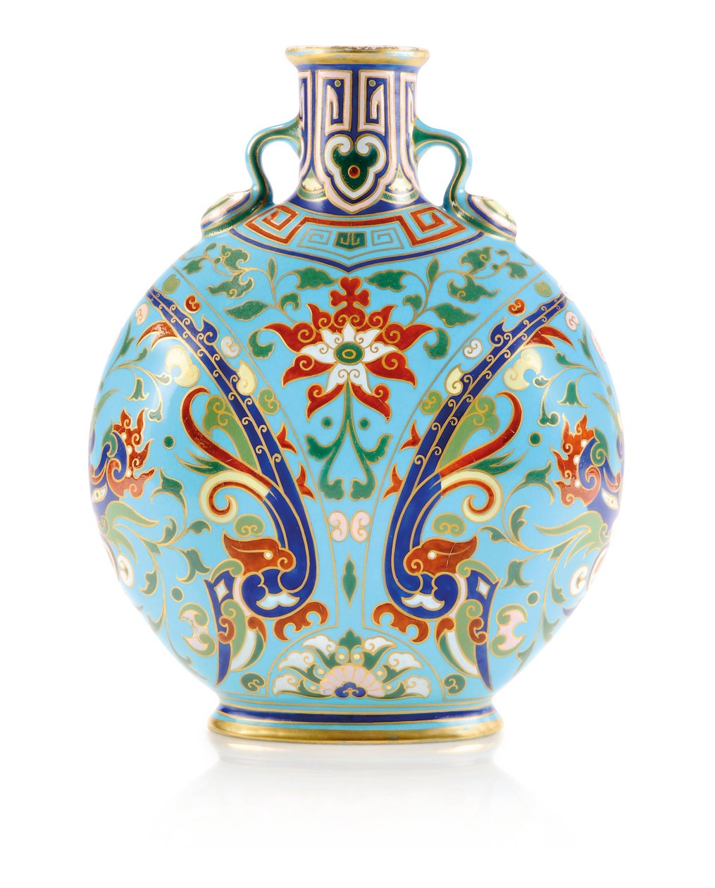 Minton cloisonne vaas door Christopher Dresser