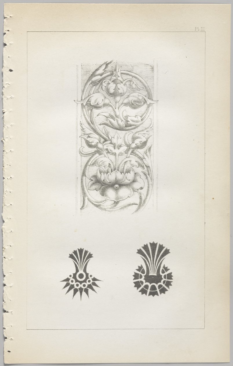 De kunst van decoratief ontwerp: met een bijlage, waarin de uren van de dag worden gegeven waarop bloemen opengaan, uitgegeven door Day & Son, Londen, 1862 door Christopher Dresser