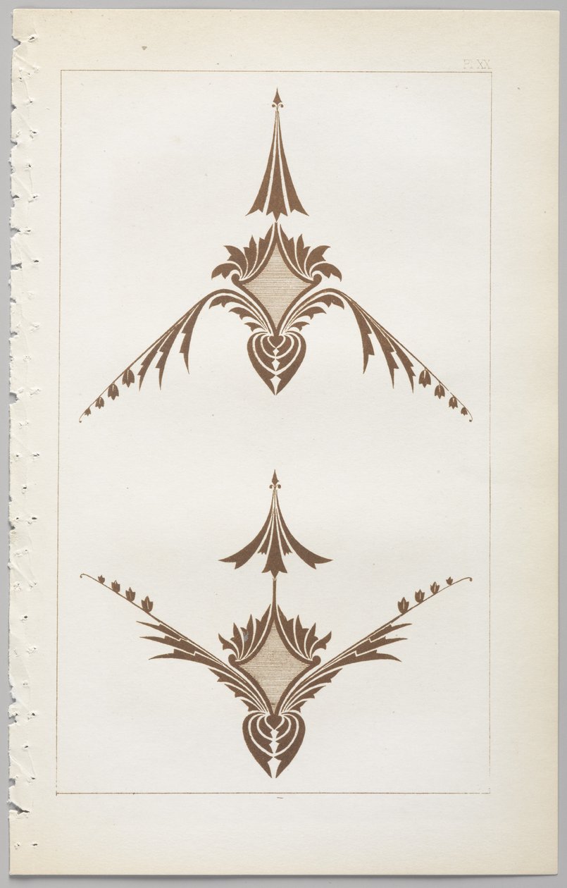 De kunst van decoratief ontwerp: met een bijlage, waarin de uren van de dag worden gegeven waarop bloemen opengaan, uitgegeven door Day & Son, Londen, 1862 door Christopher Dresser