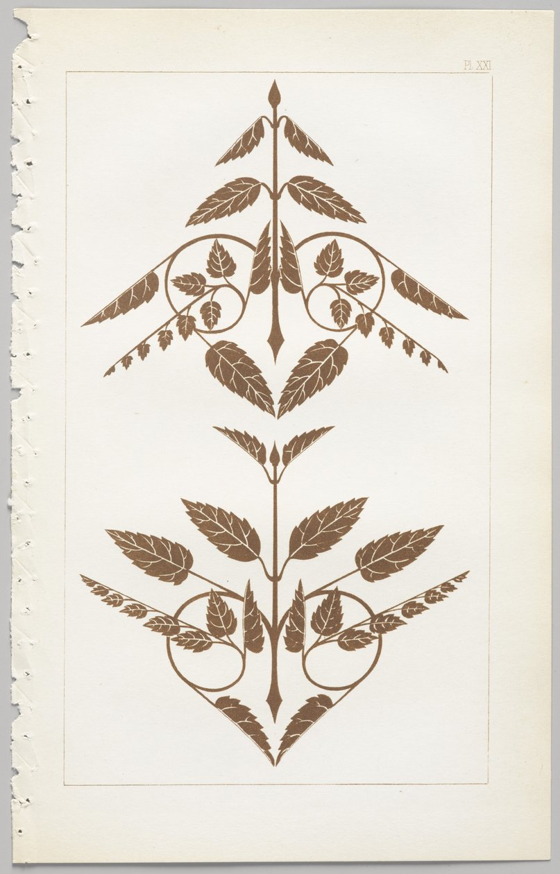 De kunst van decoratief ontwerp: met een bijlage, waarin de uren van de dag worden gegeven waarop bloemen opengaan, uitgegeven door Day & Son, Londen, 1862 door Christopher Dresser