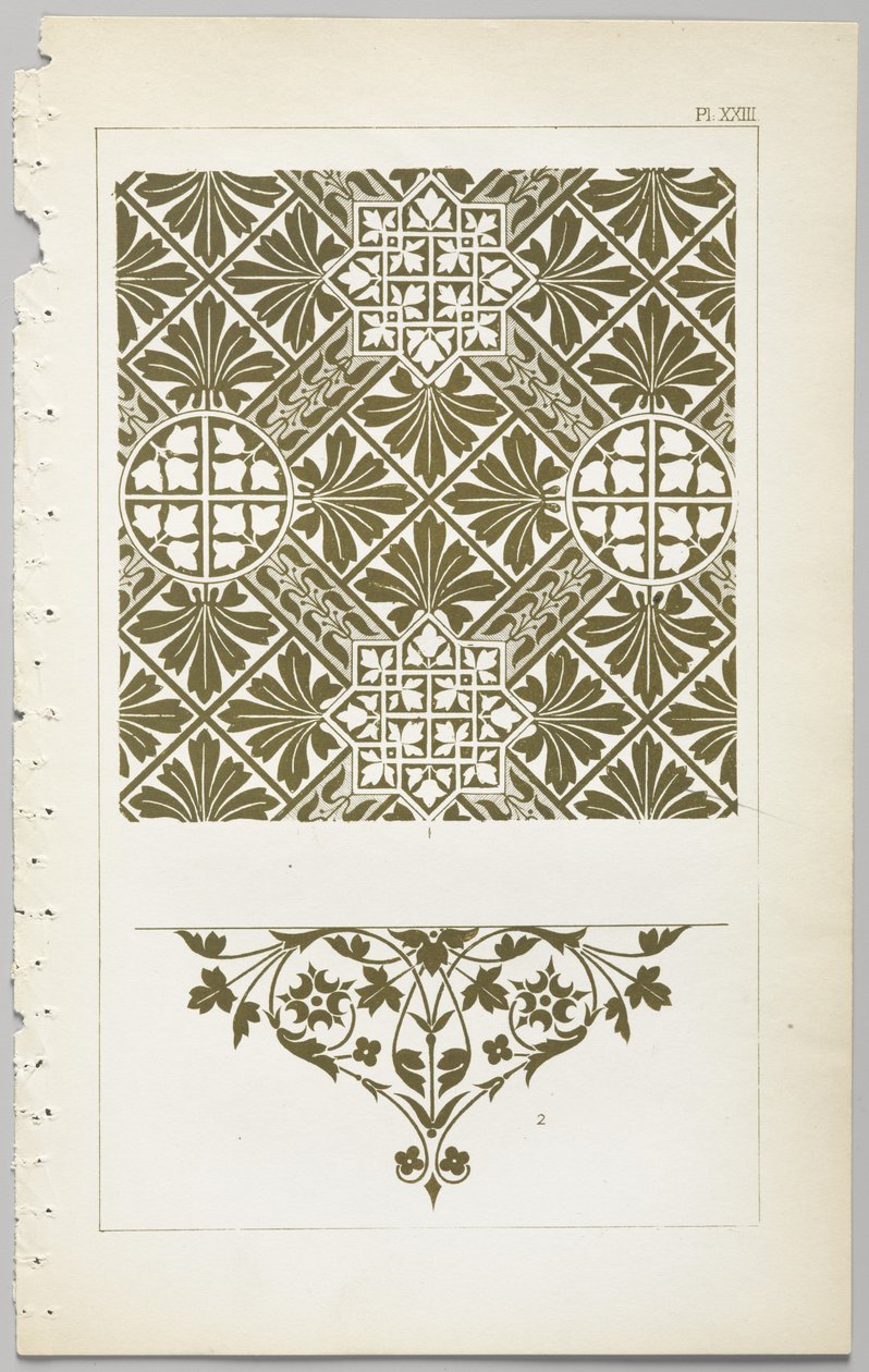 De kunst van decoratief ontwerp: met een bijlage, waarin de uren van de dag worden gegeven waarop bloemen opengaan, uitgegeven door Day & Son, Londen, 1862 door Christopher Dresser