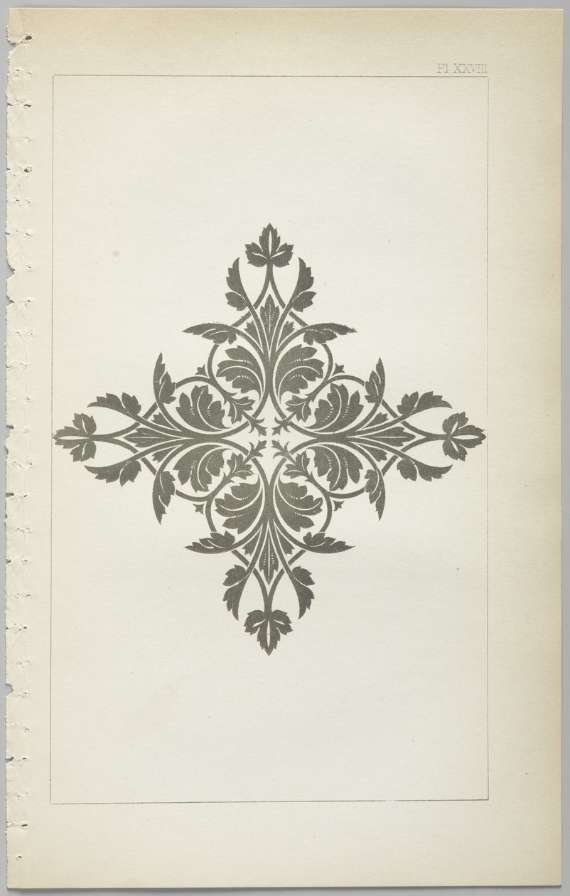 De kunst van decoratief ontwerp: met een bijlage, waarin de uren van de dag worden gegeven waarop bloemen opengaan, uitgegeven door Day & Son, Londen, 1862 door Christopher Dresser