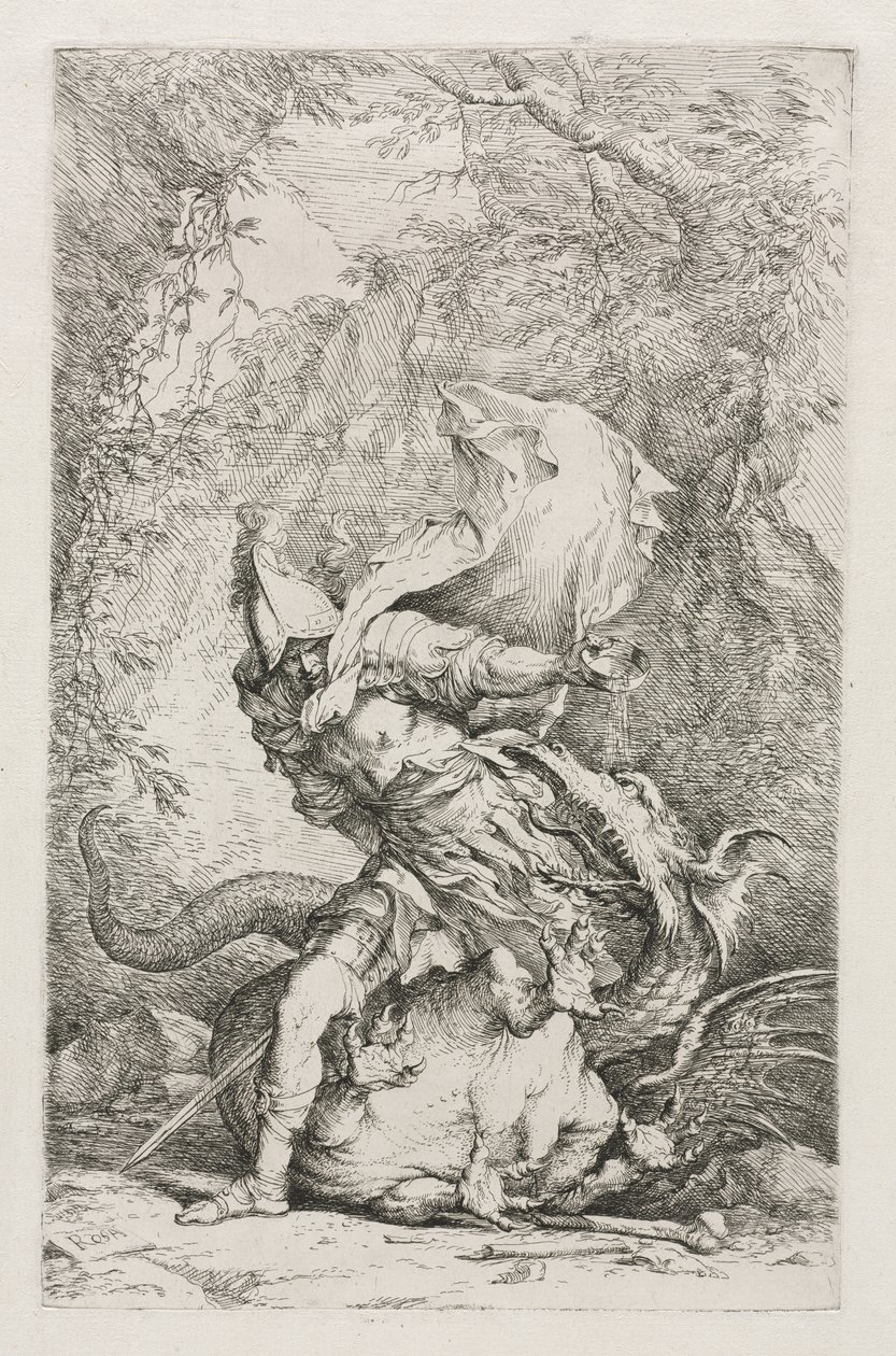 Jason en de draak door Christopher Richard Wynne Nevinson