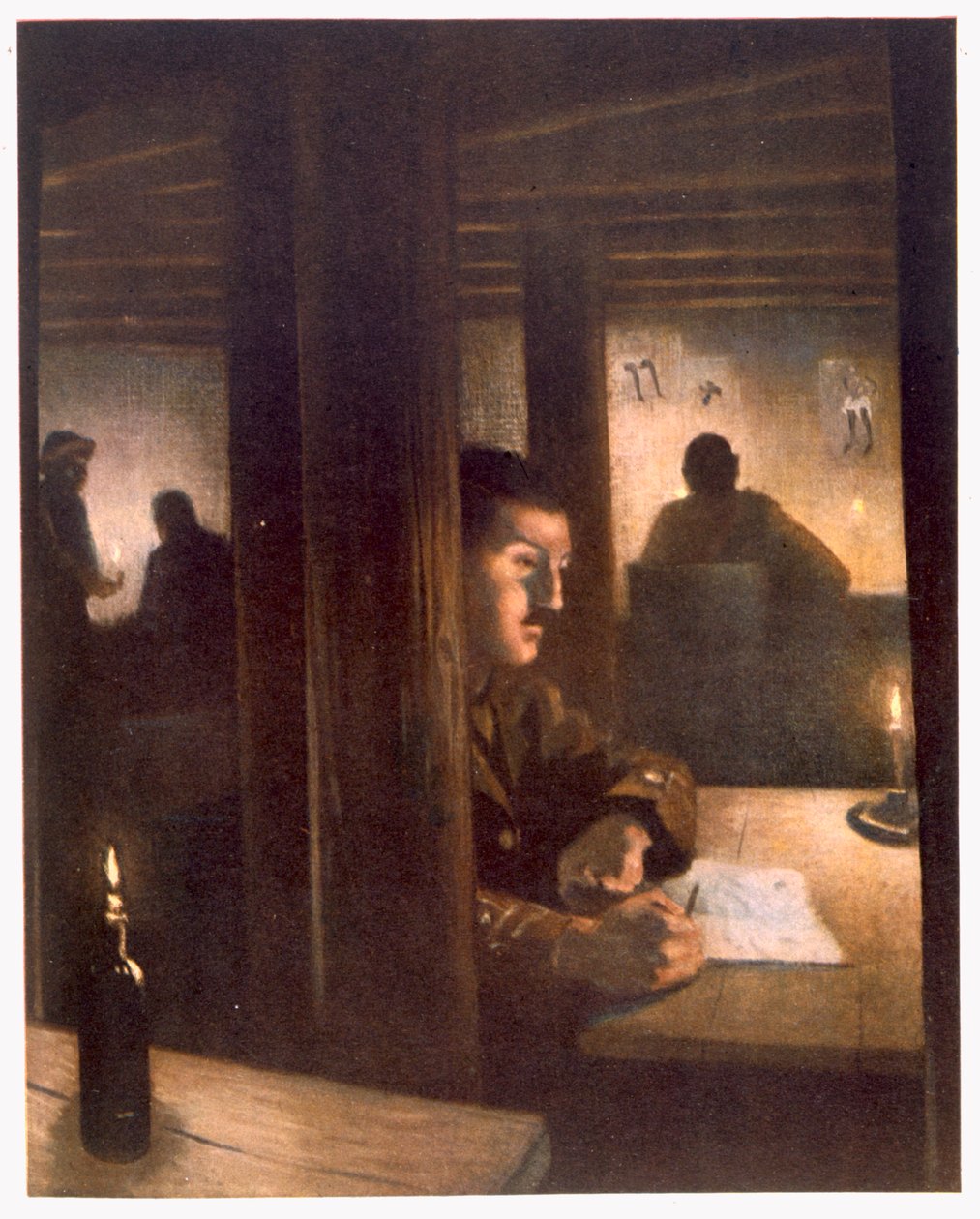 Binnen Brigade Hoofdkwartier, van Britse Kunstenaars aan het Front, Vervolg van Het Westelijk Front, 1918 door Christopher Richard Wynne Nevinson