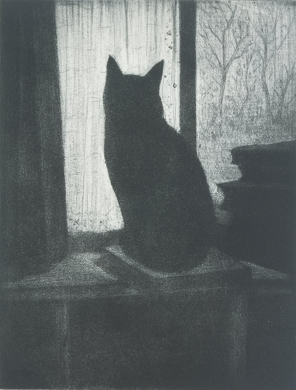 Le Chat, ca.1920 door Christopher Richard Wynne Nevinson