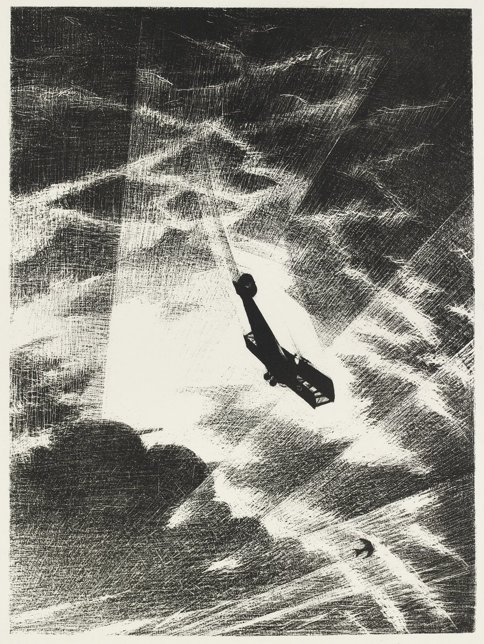 Aanval op een Taube door Christopher Richard Wynne Nevinson
