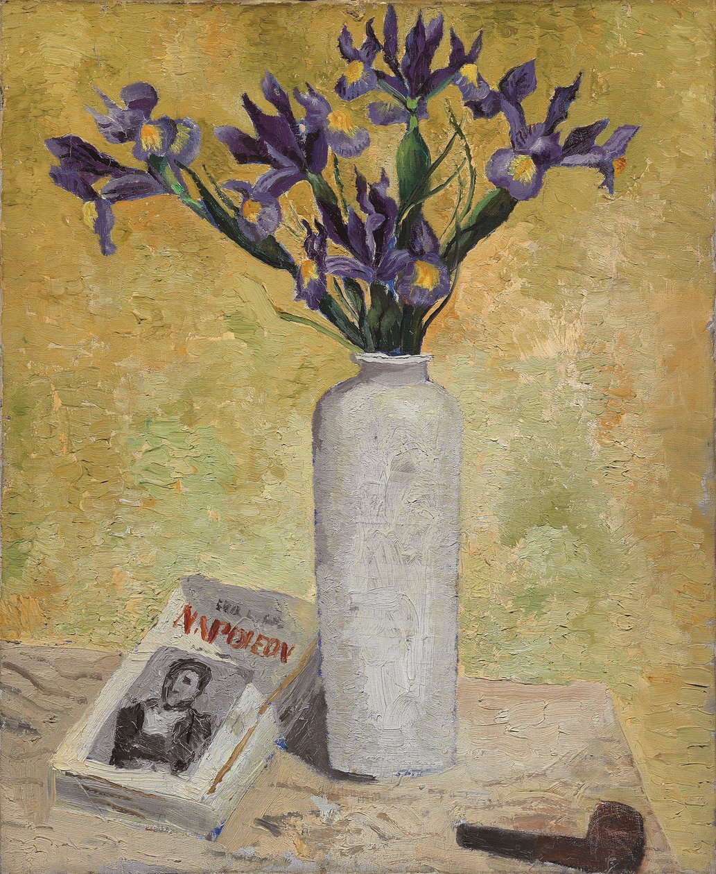 Iris in een Hoge Vaas door Christopher Wood