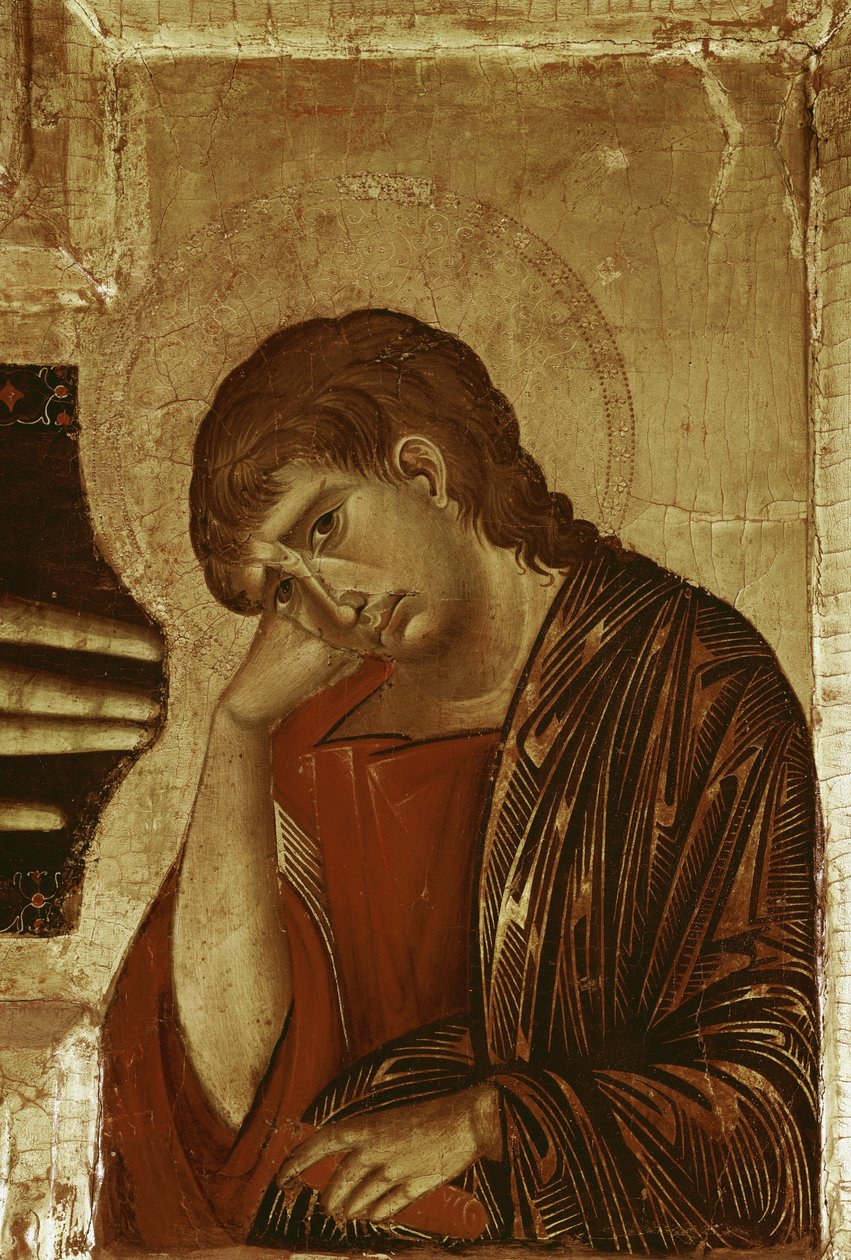 Crucifix: (detail) door Cimabue
