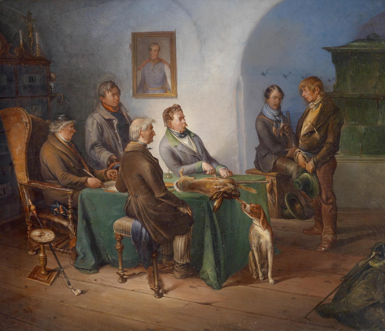 De stroper door Circle of Josef Danhauser