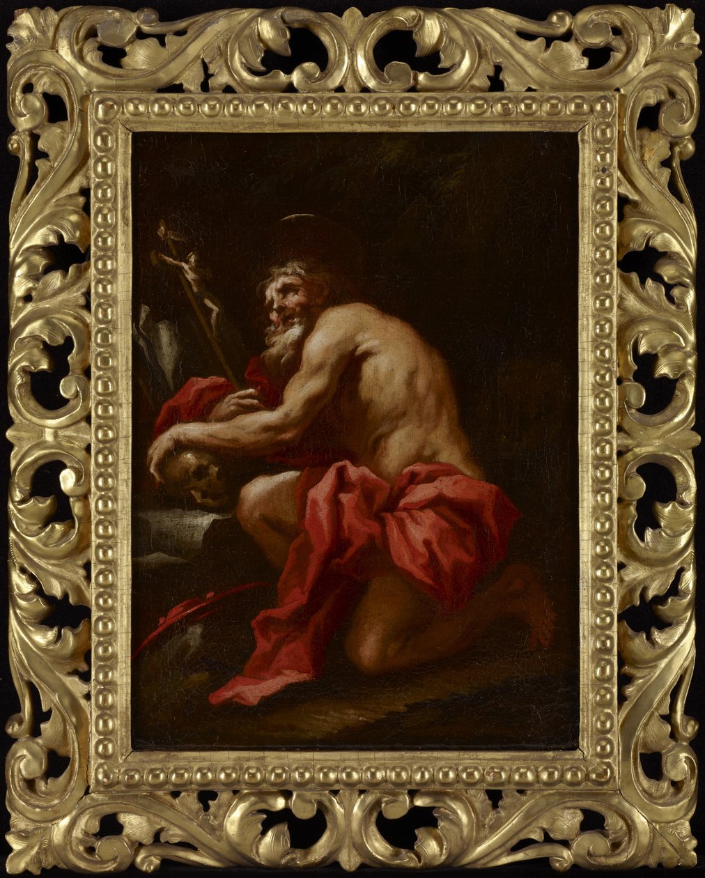 St. Hiëronymus in de woestijn door Circle of Paolo Pagani