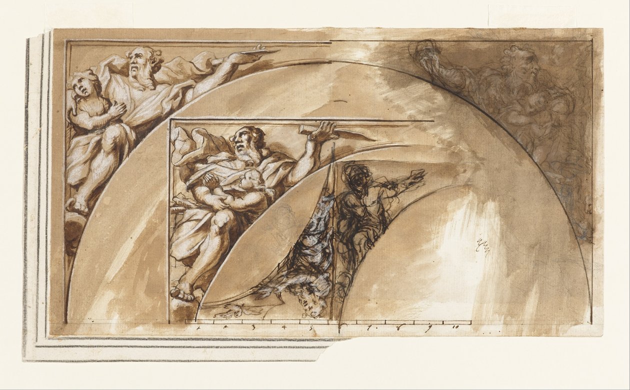 Ontwerp voor spandrel decoratie door Ciro Ferri