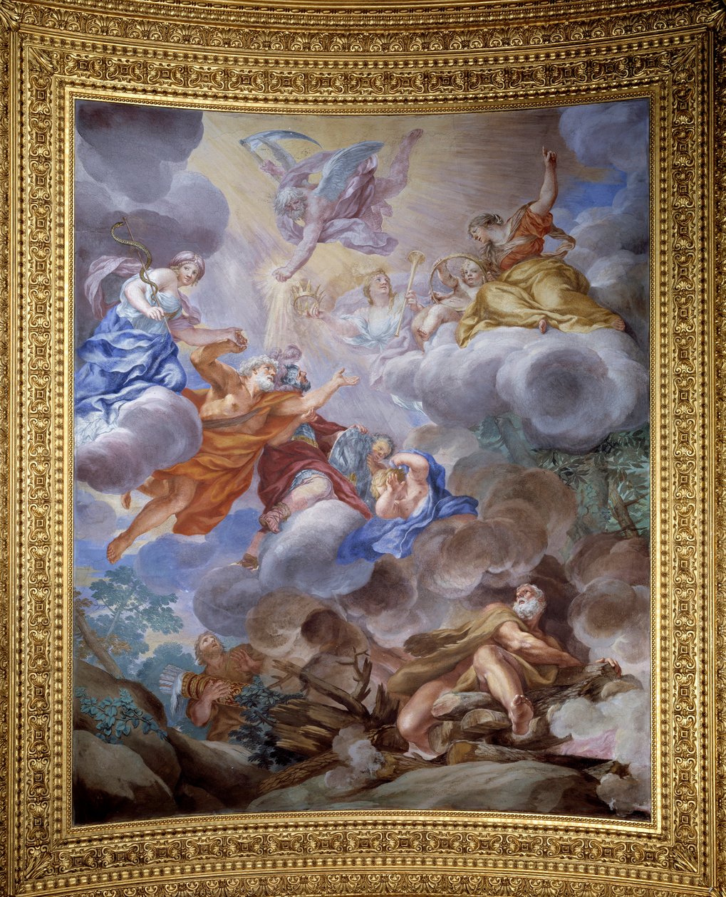 Allegorie van Saturnus die de pracht van de Medici-familie prijst door Ciro Ferri