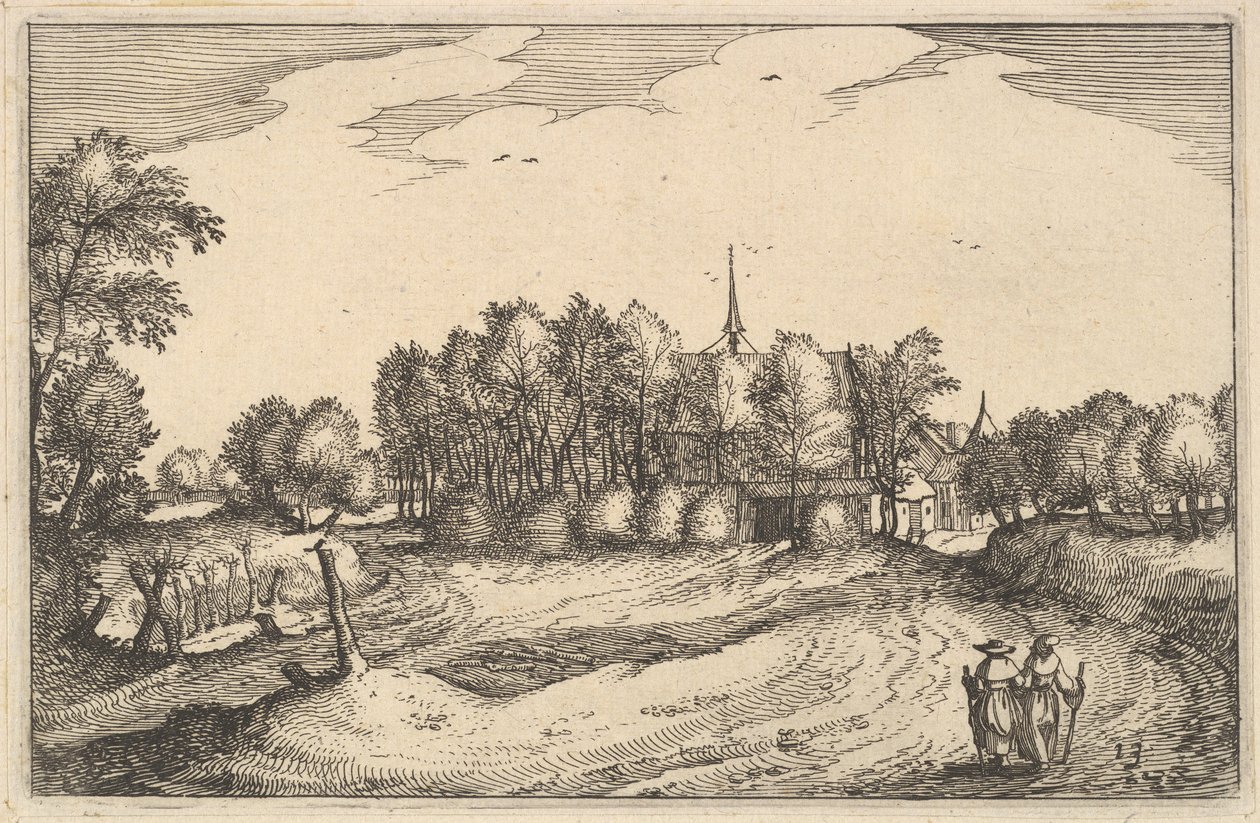 Een Klooster, blad 13 uit Regiunculae et Villae Aliquot Ducatus Brabantiae door Claes Jansz Visscher