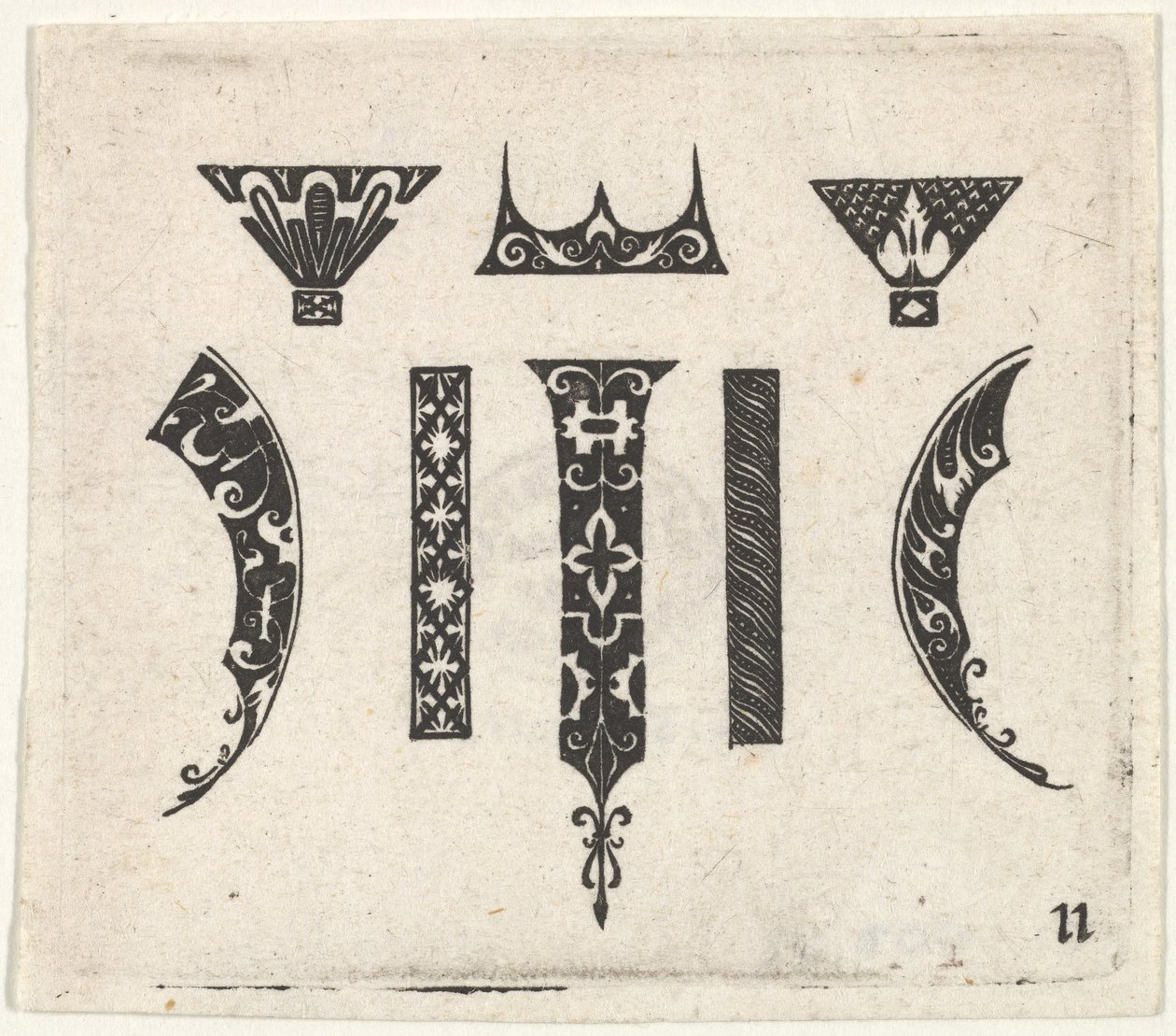 Blackwork Print met Acht Motieven, ca. 1620 door Claes Jansz Visscher