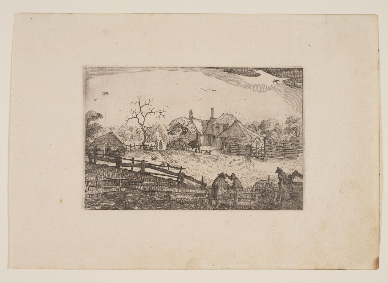 Vaders Herberg, van Gezicht in de Omgeving van Haarlem (Plaisante Plaetsen) door Claes Jansz. Visscher