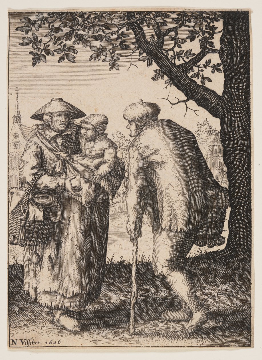 Boerenfamilie door Claes Jansz. Visscher