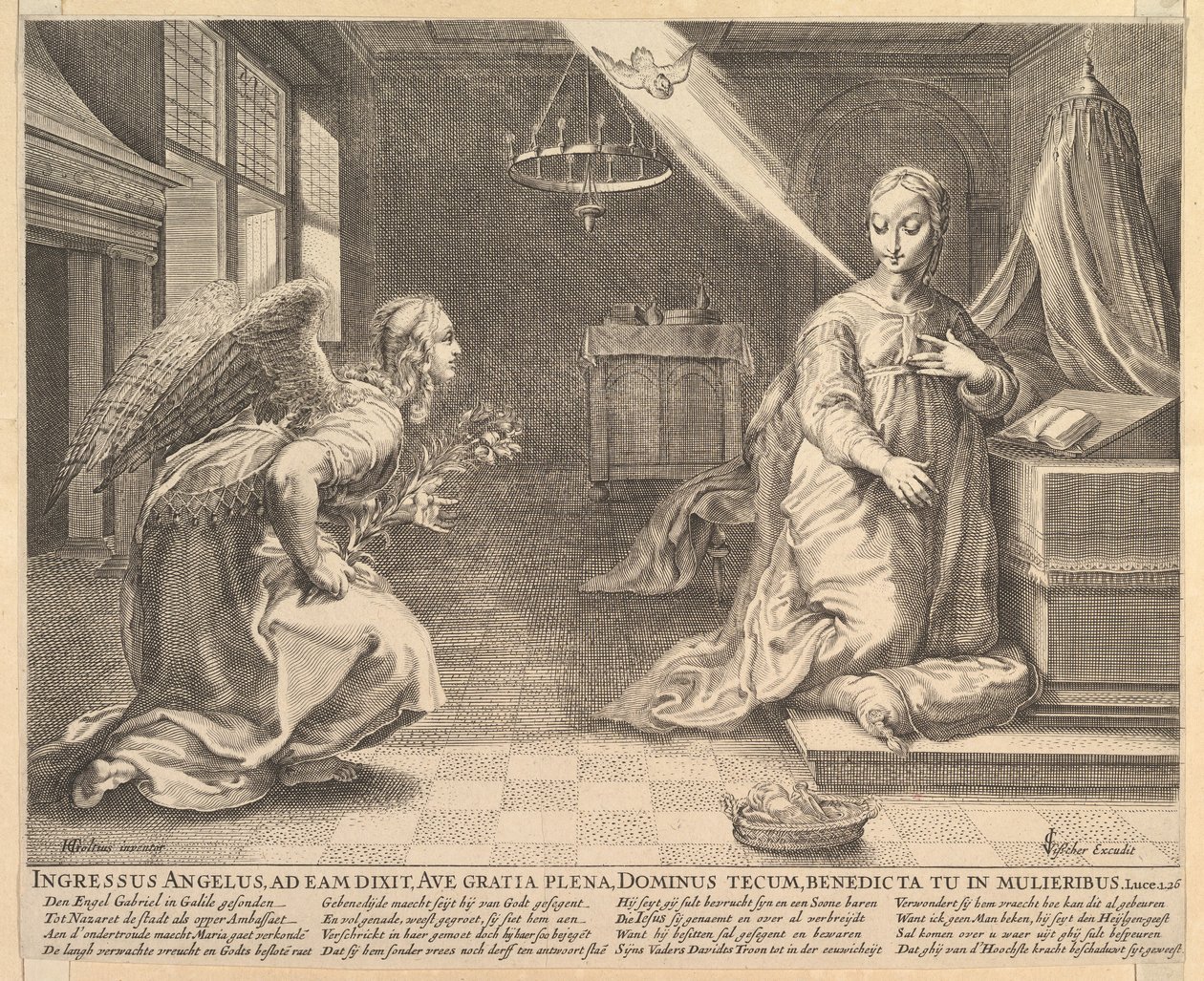 De Annunciatie, voor 1652 door Claes Jansz Visscher