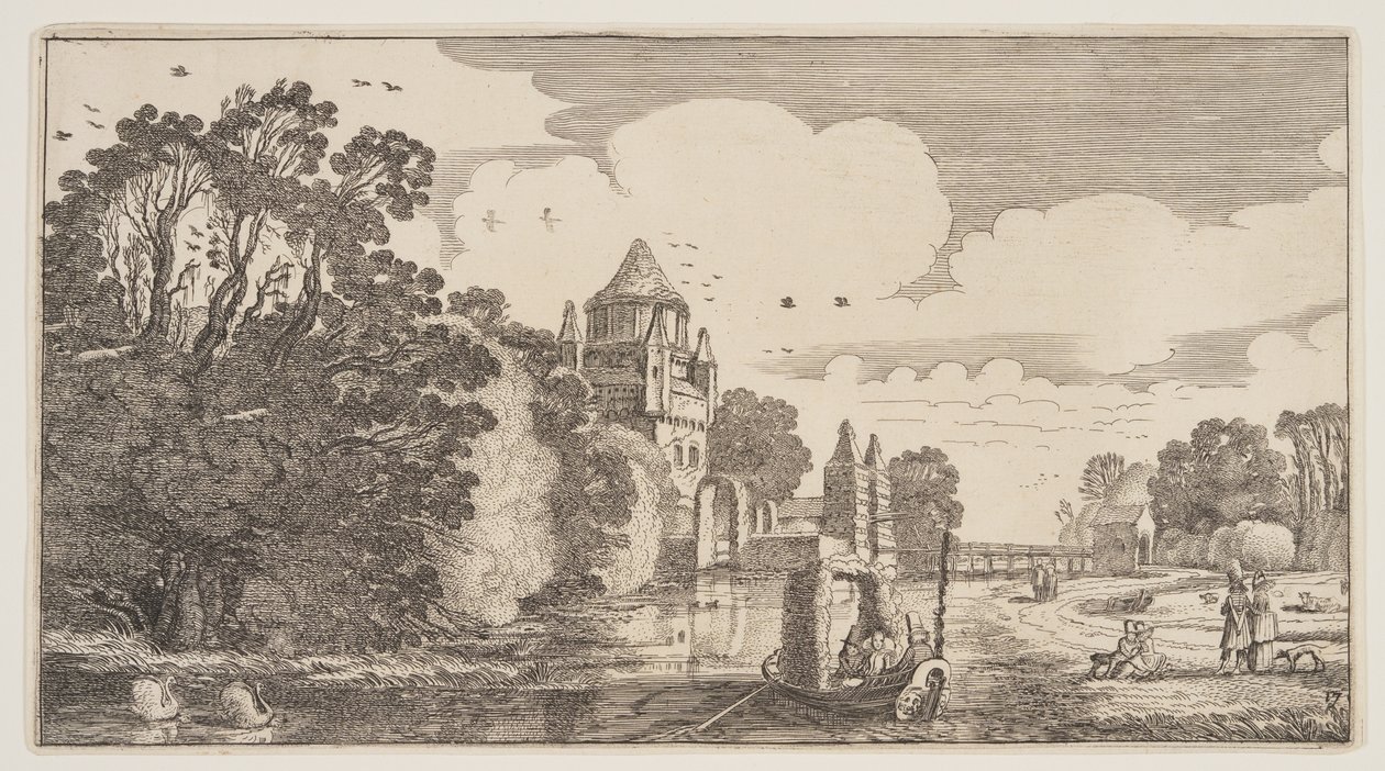 De Kleine Houtpoort bij Haarlem, uit Landschappen (Playsante Lantschappen) door Claes Jansz. Visscher II