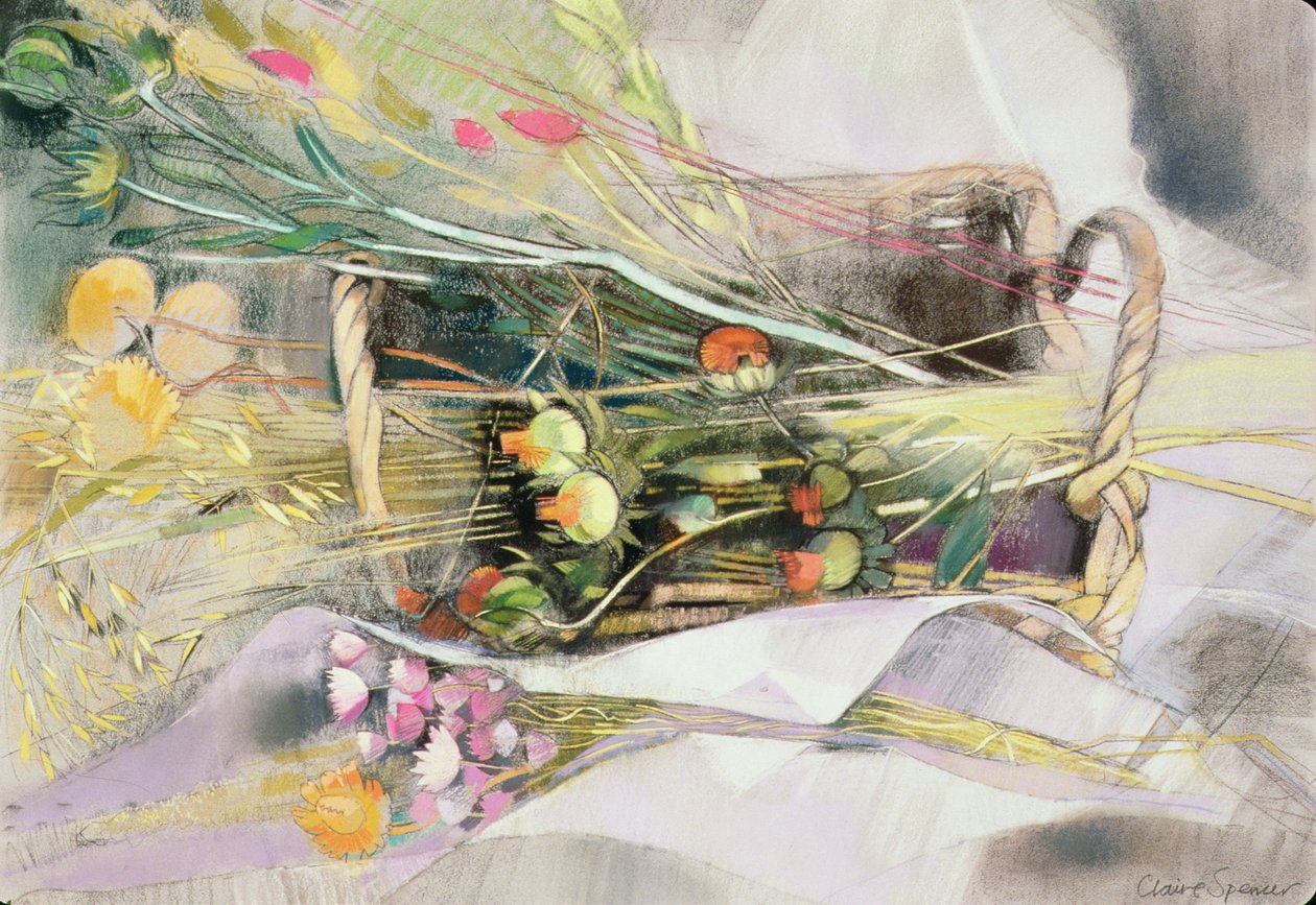 Mand met Gedroogde Bloemen door Claire Spencer