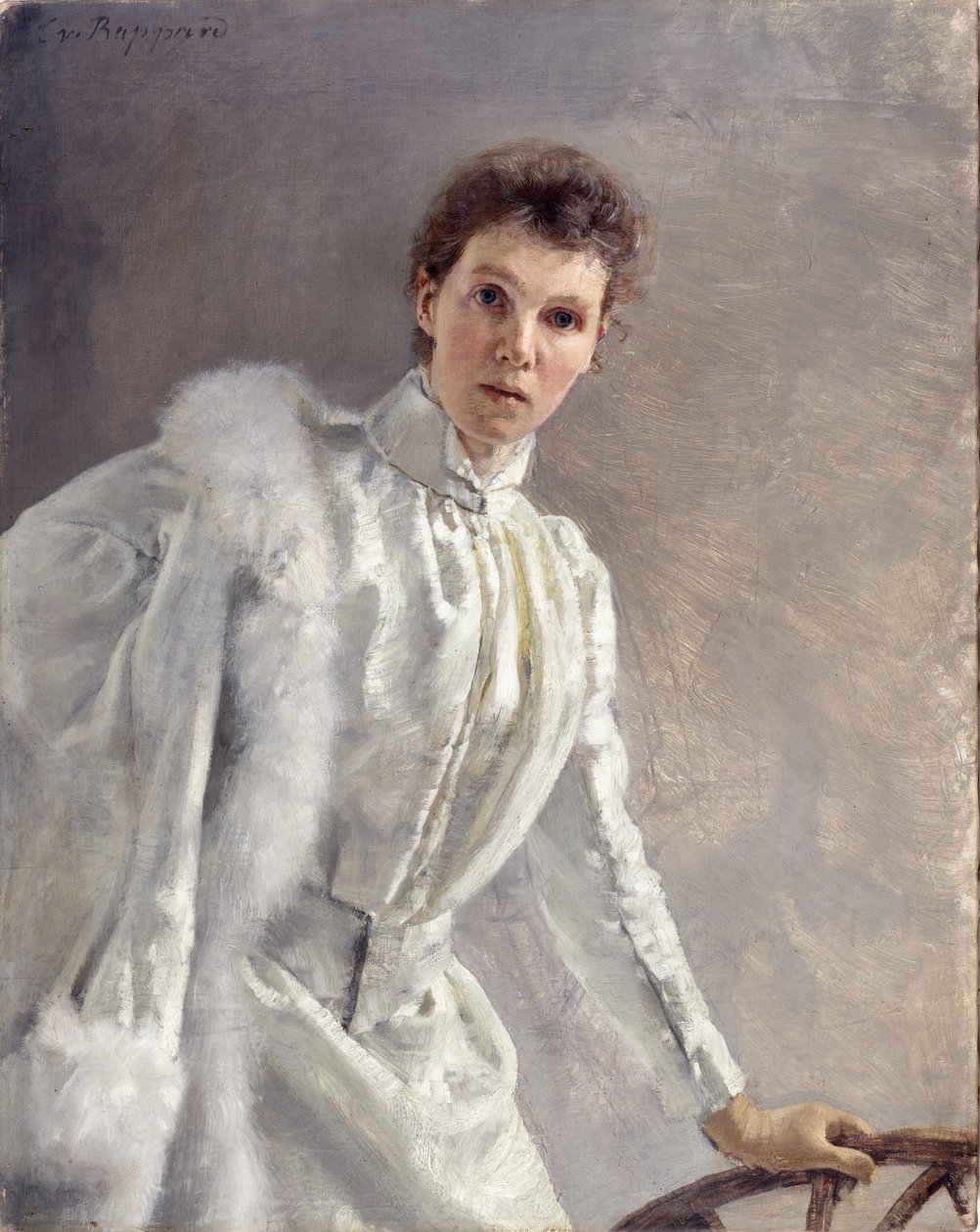 Zelfportret, 1894 door Clara von Rappard
