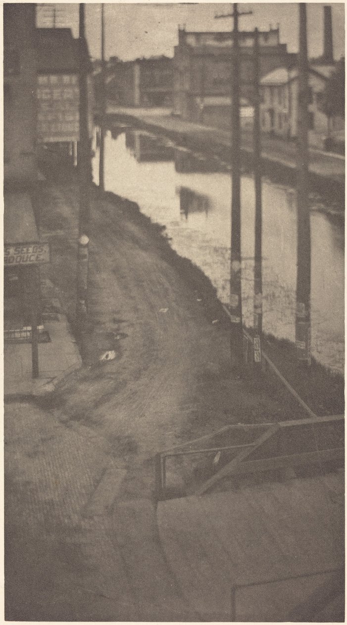 Telegraafmasten,c.1900 (foto) door Clarence Henry White