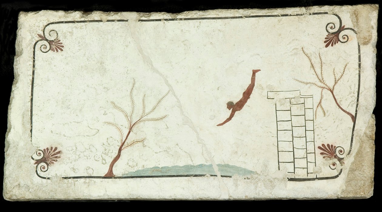 De Duiker. Graf van de Duiker Tomba del Tuffatore, ca. 470 v.Chr. door Classical Antiquities