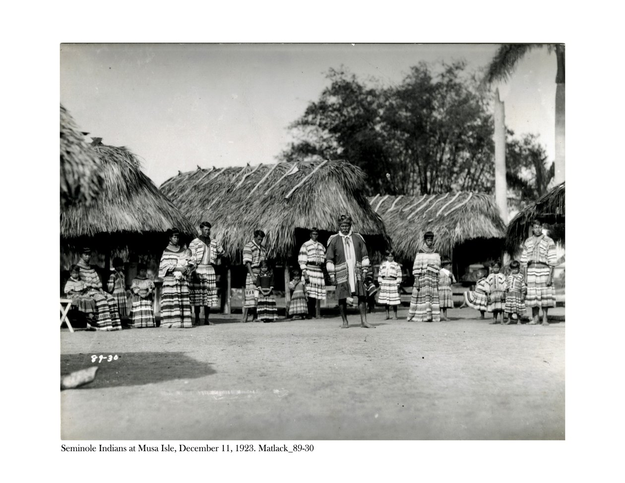 Seminole Indianen op Musa Isle, 11 december 1923 door Claude C. Matlack