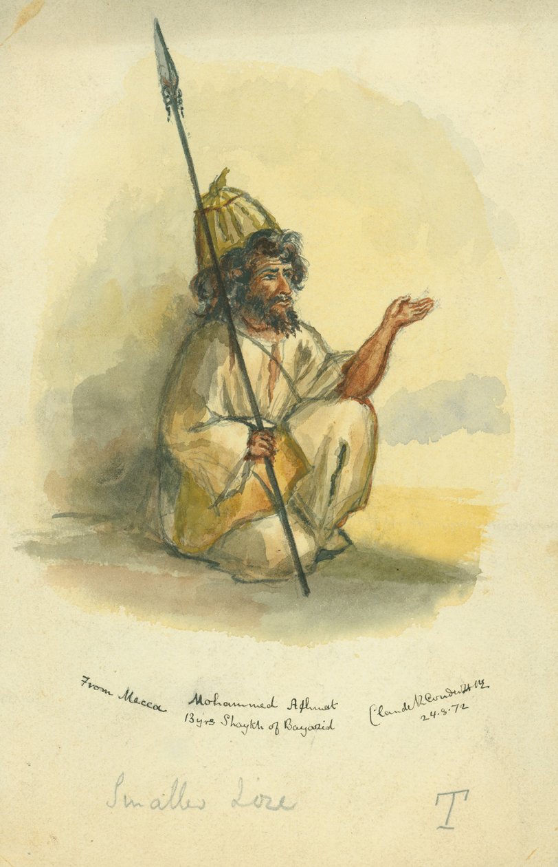Mohammed Ahmet uit Mekka, 1872 door Claude Conder