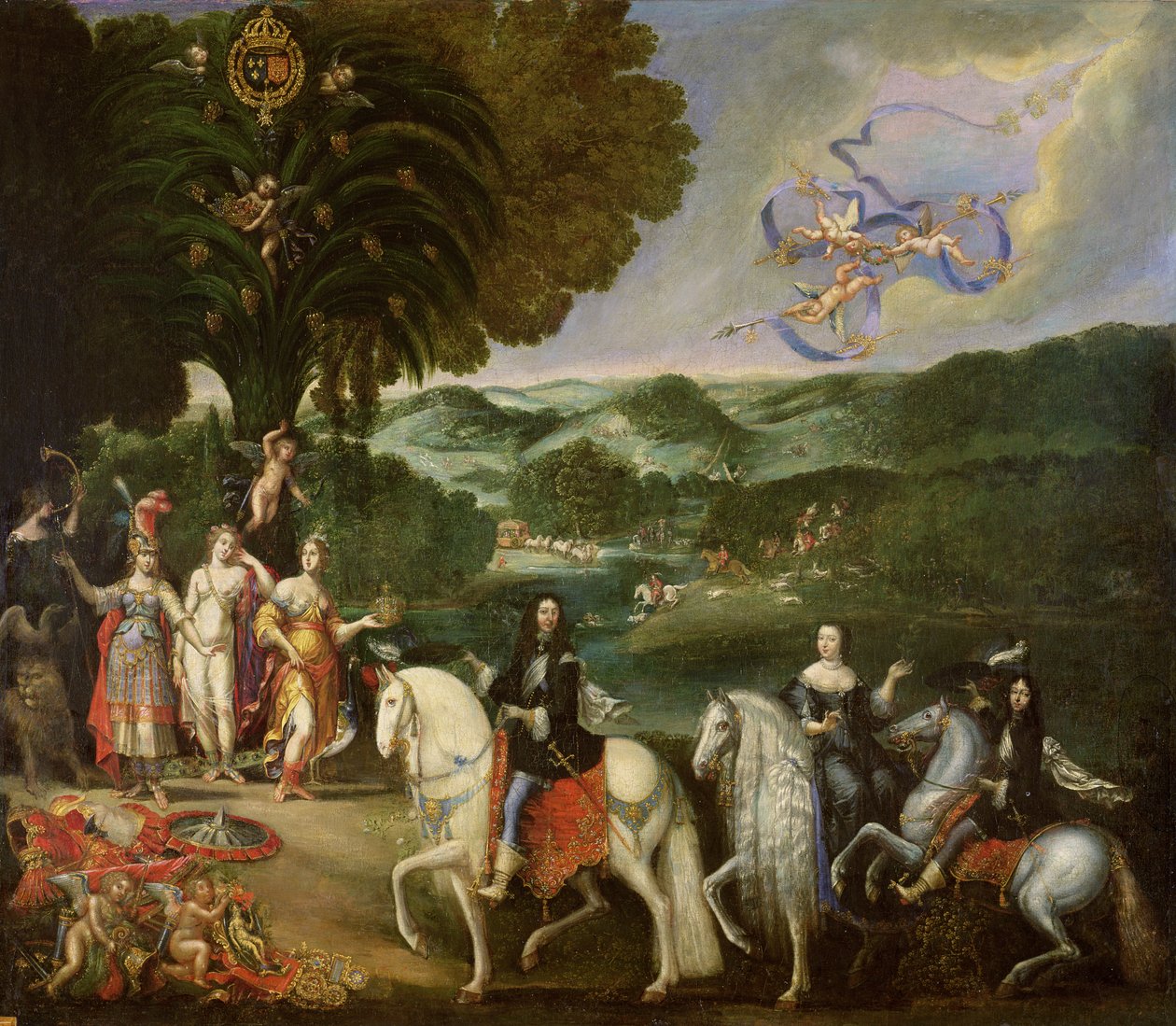 Allegorie van het Huwelijk van Lodewijk XIV (1638-1715) in 1631 door Claude Deruet