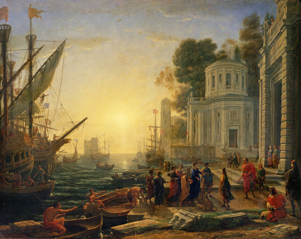 Cleopatra Stapt Uit in Tarsus door Claude Lorrain