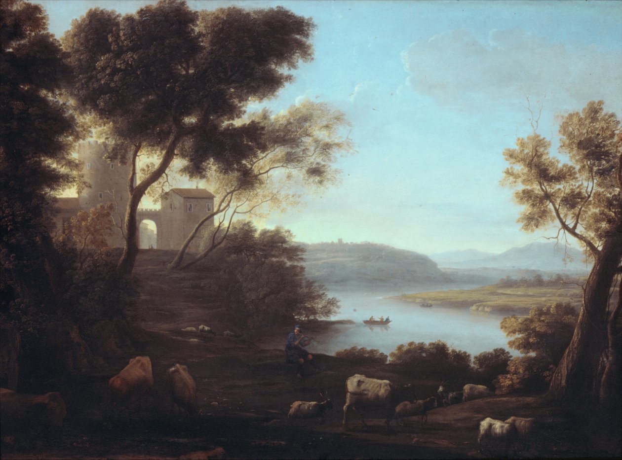Het Romeinse platteland door Claude Lorrain