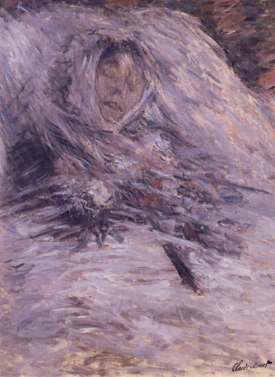 Camille Monet op haar sterfbed door Claude Monet