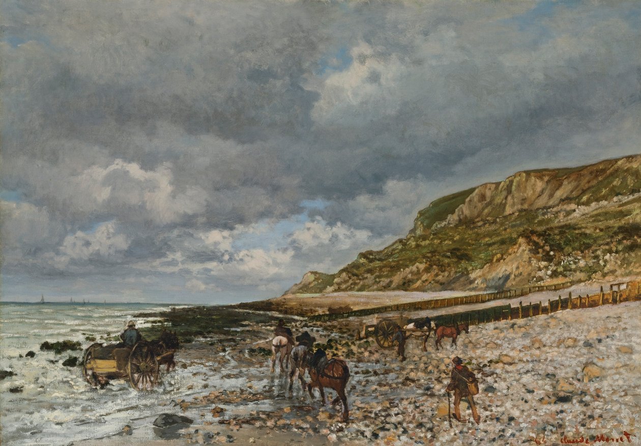 Paarden bij de punt van La Hève door Claude Monet