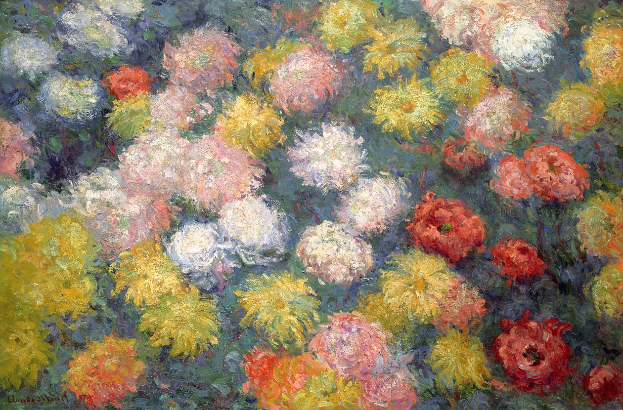 Chrysanten, 1897 door Claude Monet
